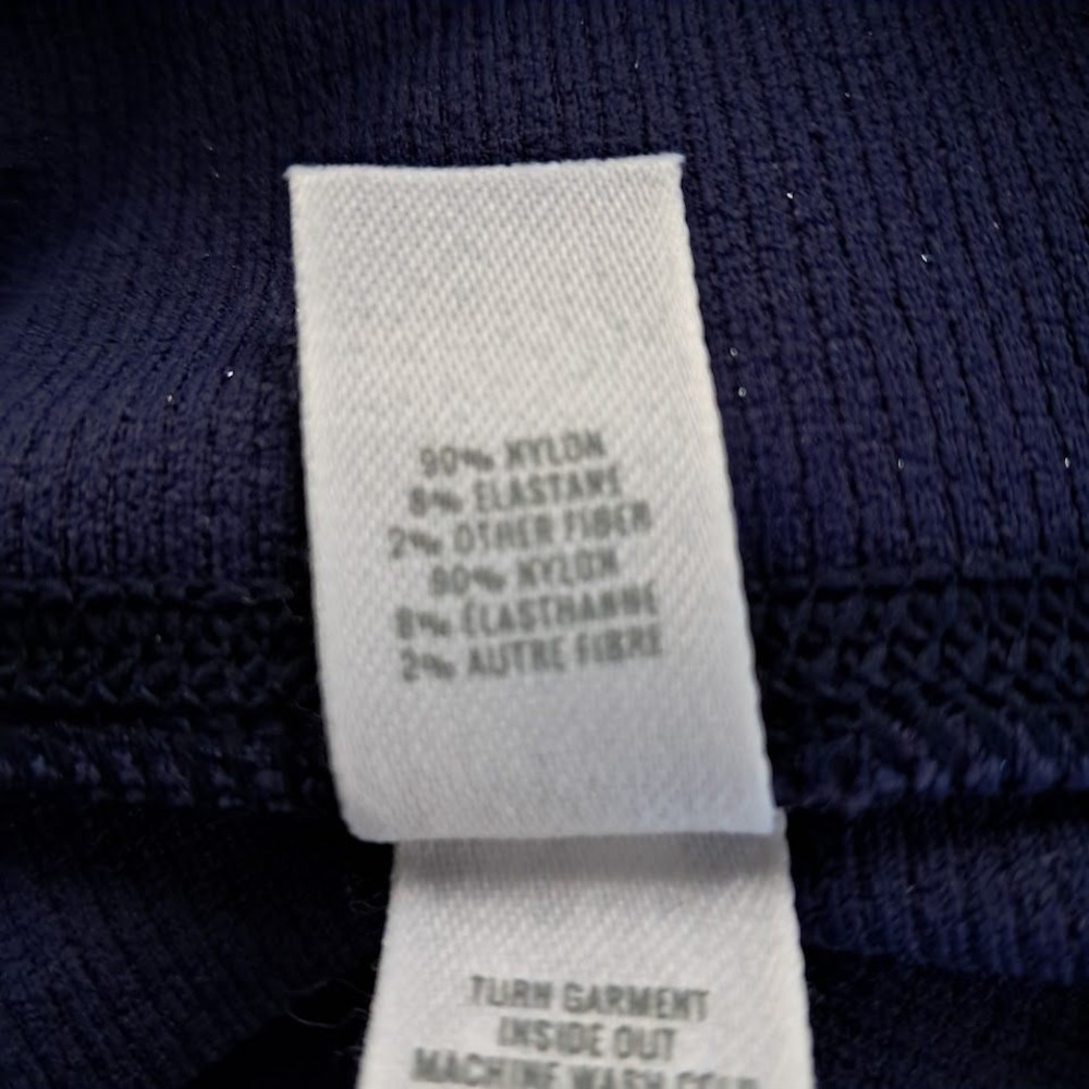 Aerie L Chill Play Move Navy Blue Sparkle Ribbed High Waisted Leggings NWT - Picture 7 of 7
